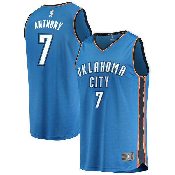 Maillot nba Oklahoma City Thunder Icon Edition Homme Carmelo Anthony 7 Bleu